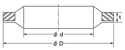 鉄 シールワッシャー(NBR) (SW-A型：頭付ボルト用 内径締め代なしタイプ)(武蔵オイルシール) 製品図面