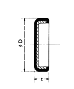 シールキャップ SC-N (NBRゴム)(外径ツバ無し/密封用蓋)(武蔵オイルシール) 製品図面