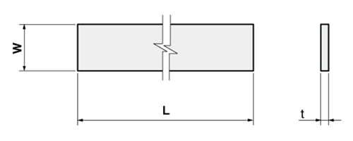 黄銅 岩田製作所 シムボックス (BXB10/ 幅10mm)(すき間調整テープ) 製品図面