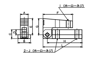 鋼 T-スロットミニクランプ (TMC-)(ニューストロング品) 製品図面