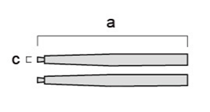 フジ矢 スナップリング用替爪 (直用)φ2.0 (FS-L2) 製品図面