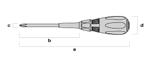 フジ矢 貫通ドライバー (黒金)(524K-BG/526K-BG)(大型ナット付き) 製品図面