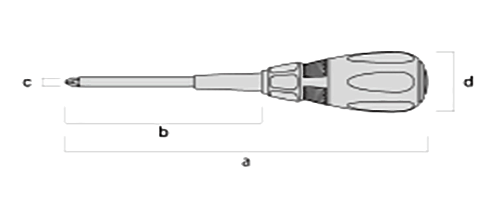フジ矢 電工ドライバー (黒金)(524D-BG/526D-BG)(絶縁性樹脂軸カバー) 製品図面