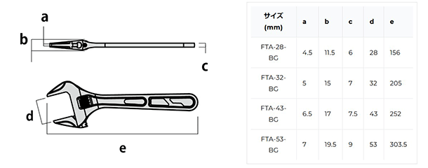 フジ矢 ライトモンキー 黒金 (ギザ無し)(FTA-BG) 製品図面