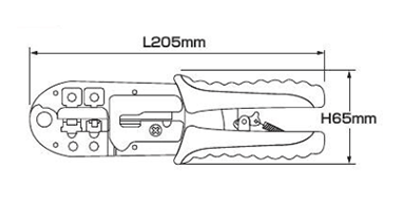 ロブテックス モジュラー 圧着工具 (MK86) 製品図面