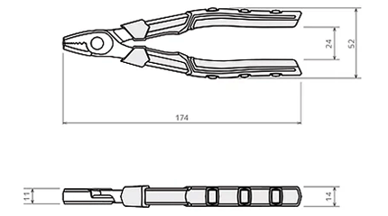 エンジニア PZ-22 ネジザウルスSE (対応ネジφ3～9.5mm) 製品図面