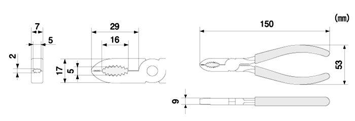 エンジニア PZ-55 ネジザウルス(対応ネジφ3～8mm) 製品図面