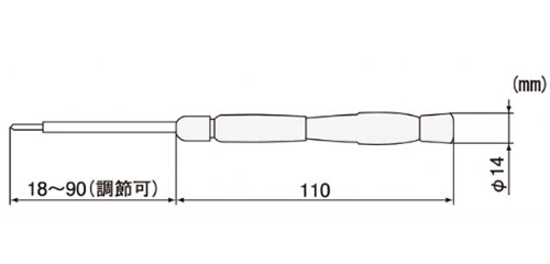 エンジニア 差替精密ドライバー(軸長無段階調整機能)(DK-13) 製品図面