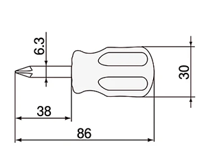 エンジニア スタビードライバー(全長86mm) (+・-)(DST-) 製品図面