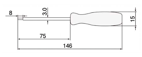 エンジニア 特殊ネジ用ドライバー(ヘクスローブネジ)(DT-6～DT-10) 製品図面