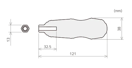 エンジニア ネジザウルスGTドライヴ(強力グリップ)(DZ-) 製品図面
