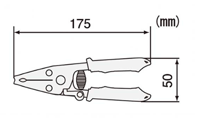 エンジニア ワイヤーストリッパー(細線用 PA-06) 製品図面