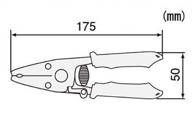 エンジニア ワイヤーストリッパー(極細線用 PA-14) 製品図面