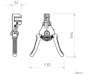 エンジニア ワイヤーストリッパー(AWG対応 ストリップゲージ付き)(PAW-32) 製品図面