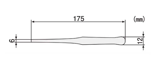 エンジニア ステンレスピンセット(逆作用タイプ) PT-14 製品図面