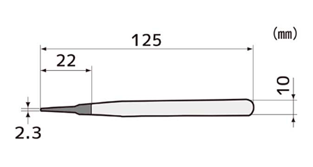 エンジニア ESDピンセット(平タイプ) PTZ-46 製品図面