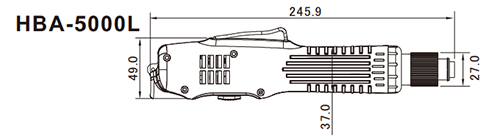 キリウス ブラシレスAC トランスレスタイプ 電動ドライバー (HBA5000シリーズ) 製品図面