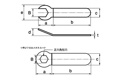 鉄 板スパナ (普及品)レンチ 製品図面