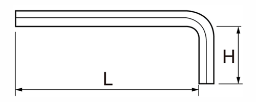 ツノダ 六角レンチ 標準タイプ (KS) 製品図面