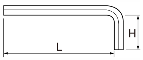 ツノダ 六角レンチ 標準タイプ (9本組セット)(KS-A) 製品図面