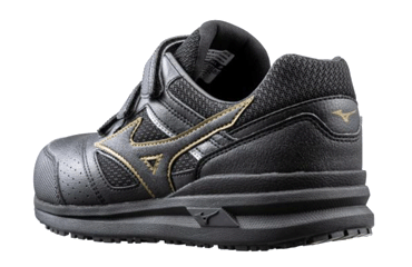 ミズノ 安全靴 F1GA210509 (ブラックゴールド)(オールマイティ幅広モデル) 製品図面