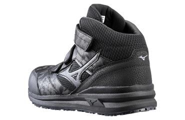 ミズノ 安全靴 F1GA220009(オールマイティ軽量ミッドカット)(ブラックダークシルバー) 製品図面