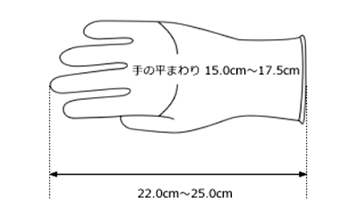 TOWA アクティブグリップ (ニトリルゴム背抜き手袋) No.581 製品図面