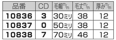 コーワ NSニス用ハケ (30mm/50mm/70mm) 製品規格