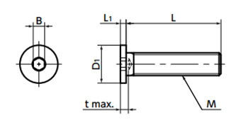 SUSXM7 六角穴付き極低頭ボルト(クリーン洗浄・クリーン梱包済み)(SSHS-UCL)(10本入)(NBK製) 製品図面