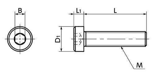 PPS(樹脂製) 六角穴付き低頭ボルト(キャップスクリュー/明るいうす茶)(SPS-LC-VA/ばら見積品)(NBK製) 製品図面