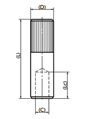 NBK 鉄(SUM22L) クイックピンプランジャ用打ち込みピン (PQC-S) 製品図面